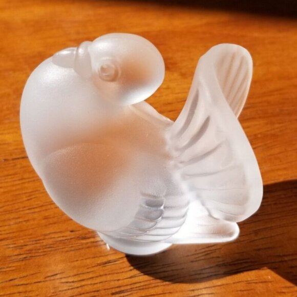 Cristal de Sevres Crystal Frosted Turkey Bird France Plumage Rare Thanksgiving - Picture 4 of 7